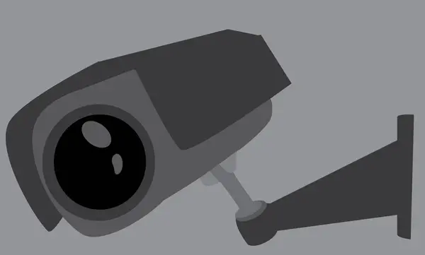 Güvenlik kamerasının vektör sanatı.