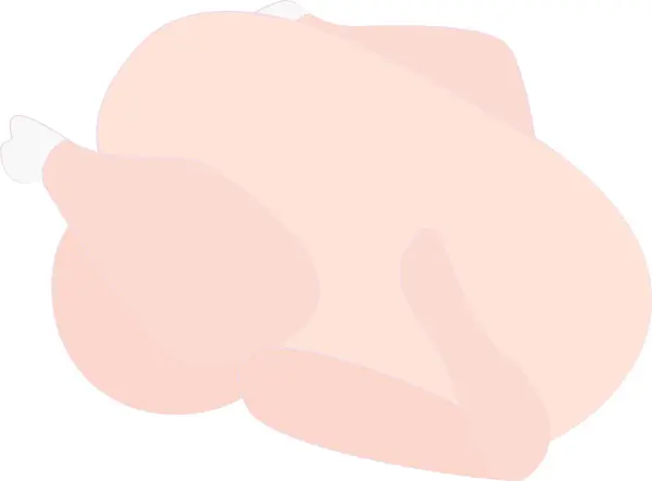 Ham bir tavuğun vektör sanatı.