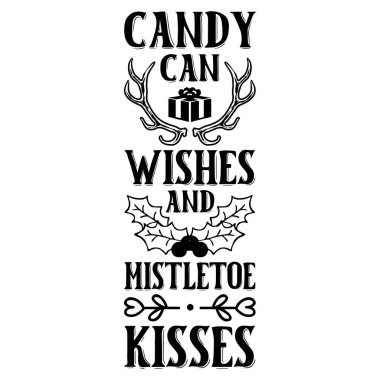 Şeker Çubuğu Ökseotu Noel Öpücüklerini Verandada Dikey İşaretler SVG Tasarımı