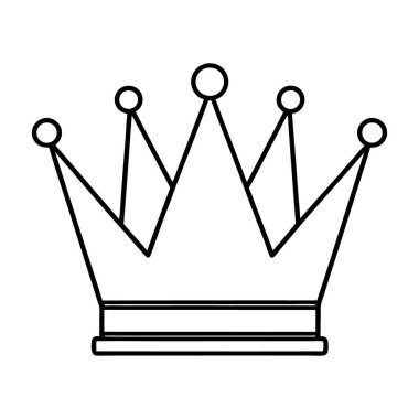 Klasik bir kraliyet tacının, sivri tepeler ve dekoratif bir bandın çizimi. Bu görüntü monarşi, liderlik ve prestij temalarını çağrıştırıyor..