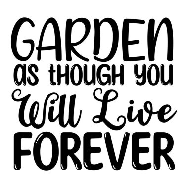 İlham verici bahçe tipografisinden alıntı yaparak 