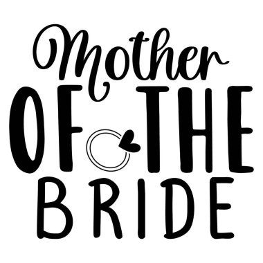 Gelinin annesi özel durumlar için düğün kutlaması tipografisi tasarımı