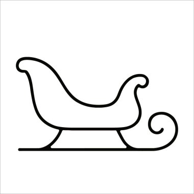 Tatil dekorasyonu için klasik kızak taslağı