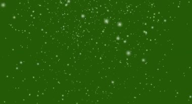 Yeşil ekran 3D üzerinde yalıtılmış kar... düşen kar yeşil üzerinde izole edilmiş (4k + Chroma anahtarı)).