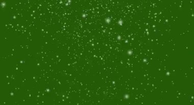 Yeşil ekran 3D üzerinde yalıtılmış kar... düşen kar yeşil üzerinde izole edilmiş (4k + Chroma anahtarı)).