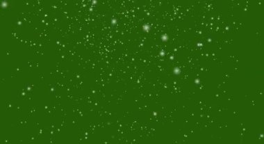 Yeşil ekran 3D üzerinde yalıtılmış kar... düşen kar yeşil üzerinde izole edilmiş (4k + Chroma anahtarı)).