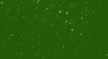 Yeşil ekran 3D üzerinde yalıtılmış kar... düşen kar yeşil üzerinde izole edilmiş (4k + Chroma anahtarı)).