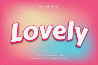 Hoş Düzenlenebilir Metin Efekti Şirin ve Oyuncu Tipografi Tasarımı