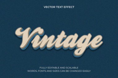 Vintage Düzenlenebilir Metin Efekti Eski Retro Tipografi Tasarımı