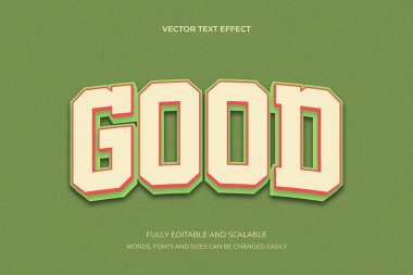 İyi Düzenlenebilir Metin Efekti Kalın Retro Tipografi Tasarımı