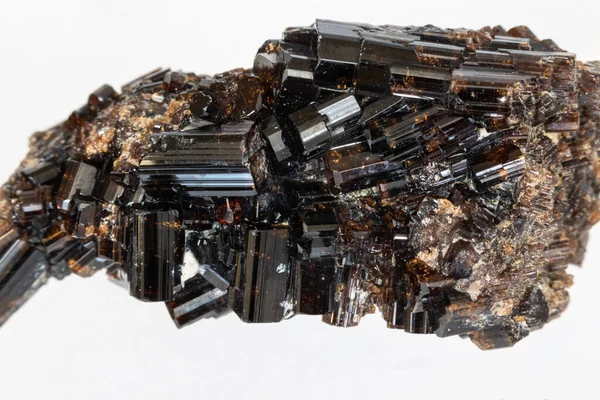 Closeup View Vesuvianite Crystals Also Known Idiocrase Color Ranging Brown — Stock fotografie