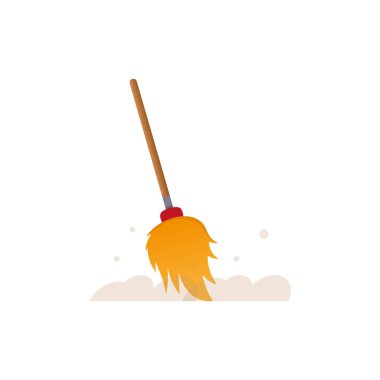 Süpürge Simgesi Vektör Tasarımı. 