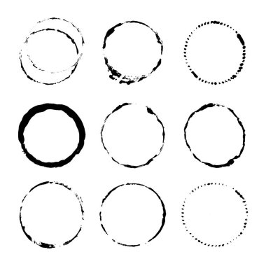 Fırça Simgesi Set Vektör Tasarımı.