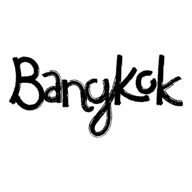 Fırça darbesi Bangkok El Harfleme Vektör Tasarımı.