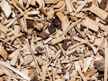 Üst görünümde geniş ahşap parçalarının tam çerçeve görünümü.