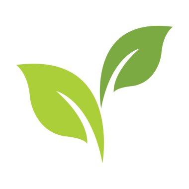 Logo yeşil yaprak ekolojisi doğa elementi vektörü the 124; Premium Vektör tasarımı