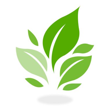 Yeşil yaprak ekolojisi logoları doğa element vektör simgesi the 124; Premium Vektör tasarımı.