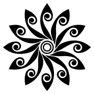 Çiçek siluet vektörü the 124; Premium yapay zeka tarafından oluşturulmuş vektör tasarımı.