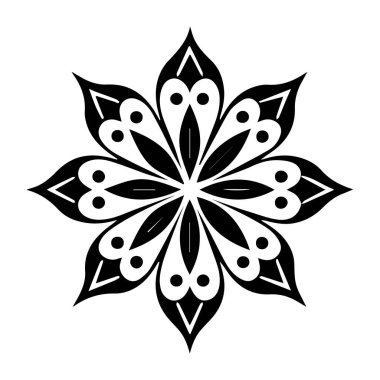 Siyah-beyaz bir çiçek, siyah-beyaz desenli the siyah-124; Premium yapay zeka tasarımı