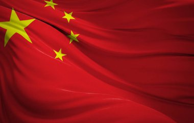 Vatansever tasarımlar, Bağımsızlık Günü kutlamaları veya seyahat malzemeleri için uygun Çin bayrağını yakın plan çekimleri