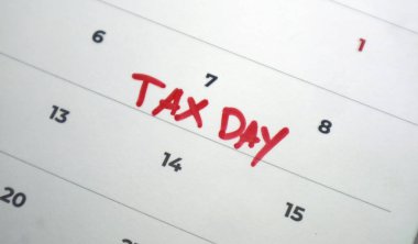 A calendar page shows the handwritten red text 