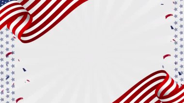 American Flag theme background. Suitable to use as title, video intro, overlay and other content with Veterans, memorial, labor, patriot, president, independence day or other us holiday