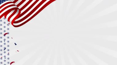 American Flag theme background. Suitable to use as title, video intro, overlay and other content with Veterans, memorial, labor, patriot, president, independence day or other us holiday