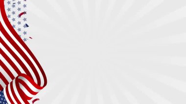 American Flag theme background. Suitable to use as title, video intro, overlay and other content with Veterans, memorial, labor, patriot, president, independence day or other us holiday