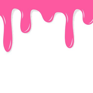 Melted pink liquid illustration on white background. Minimalist abstract design perfect for backgrounds, covers, and modern templates.