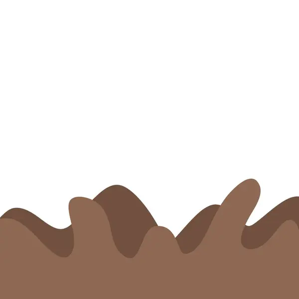 Illustration of brown liquid splash wave with smooth flowing shapes, minimalist abstract design suitable for creative backgrounds, covers, and templates.