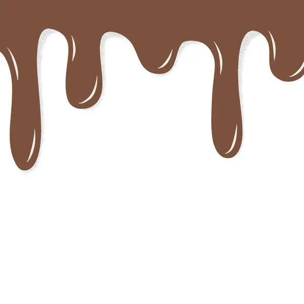 Melted chocolate liquid illustration on white background. Minimalist abstract design perfect for backgrounds, covers, and modern templates.