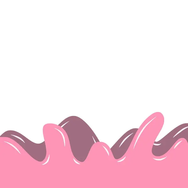 illustration of pink liquid splash wave with glossy highlights, minimalist modern abstract design ideal for creative backgrounds, covers, and templates.
