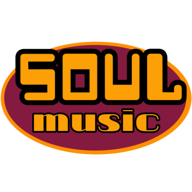 Soul müzik logosu oval, retro harfler