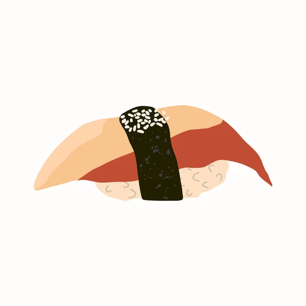 Vektorillustration Von Sashimi Flache Illustration Mit Asiatischem Essen Sushi Sushi — Stockvektor