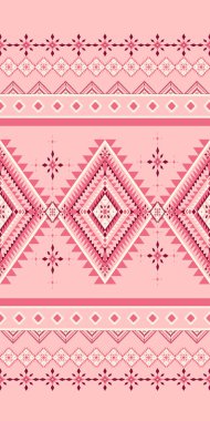 Pink embroidery Floral Sweet Nature Geometric Vector illustration for print striped, ornament floral, pattern, design for wrapping, silk, scarf, background, textile, carpet, rug, texture, hand-drawn