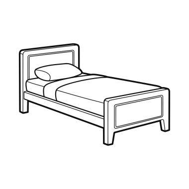 Bu büyüleyici çizgi sanatı, yaratıcı renklendirmeye hazır rahat bir tek kişilik yatak içeriyor. Çocuklar ve yetişkinler için yatak odası dekorasyonuna kişisel dokunuşlarını katmak mükemmel..