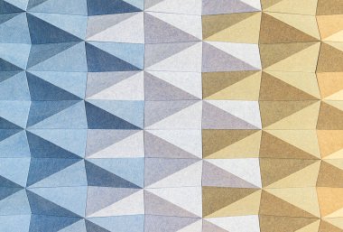 Kalıp mavi gri ve sarı üçgen duvar kağıdı