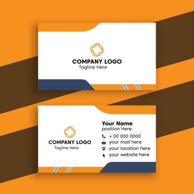 Zarif küçük siyah ve sarı kartvizit şablonu