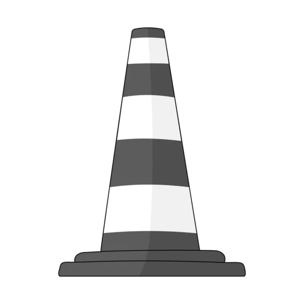 stock vector Traffic cone isolated on white background. Road or construction boundary sign. Striped road cone symbol. Alert cone logo. Safety cone icon in flat style. Sign used to provide safe traffic during road construction. Stock vector illustration