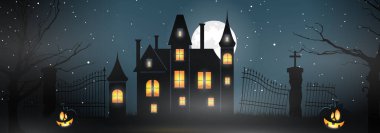 Mutlu Cadılar Bayramı posterleri. Düz vektör illüstrasyonu