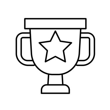 Ödül simgesi. Fincan doğrusal simgesi. Satır özelleştirilebilir illüstrasyon. Contour sembolü. Vektör izole çizim. Düzenlenebilir vuruş