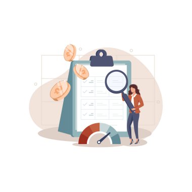 Maliyet optimizasyon konsepti simgesi. Finansal ve pazarlama stratejisi. Maliyet ve gelir dengesi. Harcama ve maliyet düşüşü, iş değerini en üst düzeye çıkarırken. İzole edilmiş düz çizim vektörü