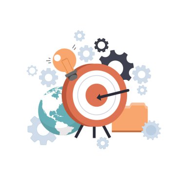 Mali konsept ikon illüstrasyonu. Yatırımlar, finansal başarı ve para büyümesi. Para artırma konsepti. Vektör illüstrasyonu.