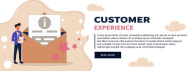Müşteri soyut konsept vektör pankartı sahnesi. Proje dağıtımı, beta testi, kullanıcı rehberi, yazılım geliştirme, yeni ürün başlatma, teknik rehber, soyut benzetme yardım masası