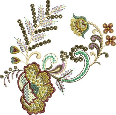 Güzel bir Barok Süslemesi Etnik tarz sınır tasarımı suluboya, trend, doku, klasik el çizimi, tropikal mughal sanatı ile el yapımı sanat deseni