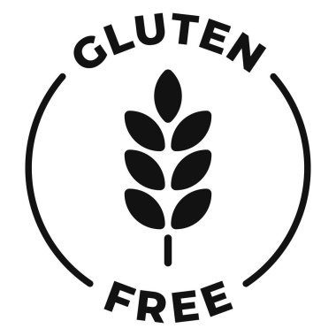 Gluten free icon. Grain free label. No gluten vector illustration for product packaging logo, symbol, badge or emblem isolated in black line circle design