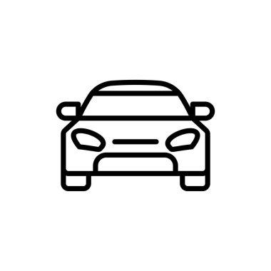 Car icon. Drive symbol. Traffic pictogram. Automobile illustration isolated. Car delivery icon.