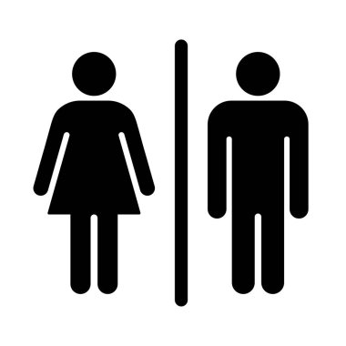 Man and woman silhouette. Male and female icons isolated. Person sex symbol.