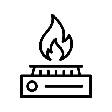 Stove icon. Burner symbol. Oven vector illustration isolated. Heating pictogram. Furnace icon.