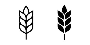 Wheat icon. Durum symbol. Cereal vector illustration. Harvest sign. Natural nourishment organic pictogram isolated.